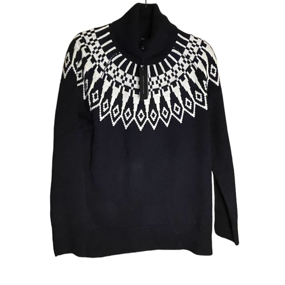 Tommy Hilfiger Other - Tommy Hilfiger Men's Navy/White Fair Isle Turtleneck Sweater Size XL NWT